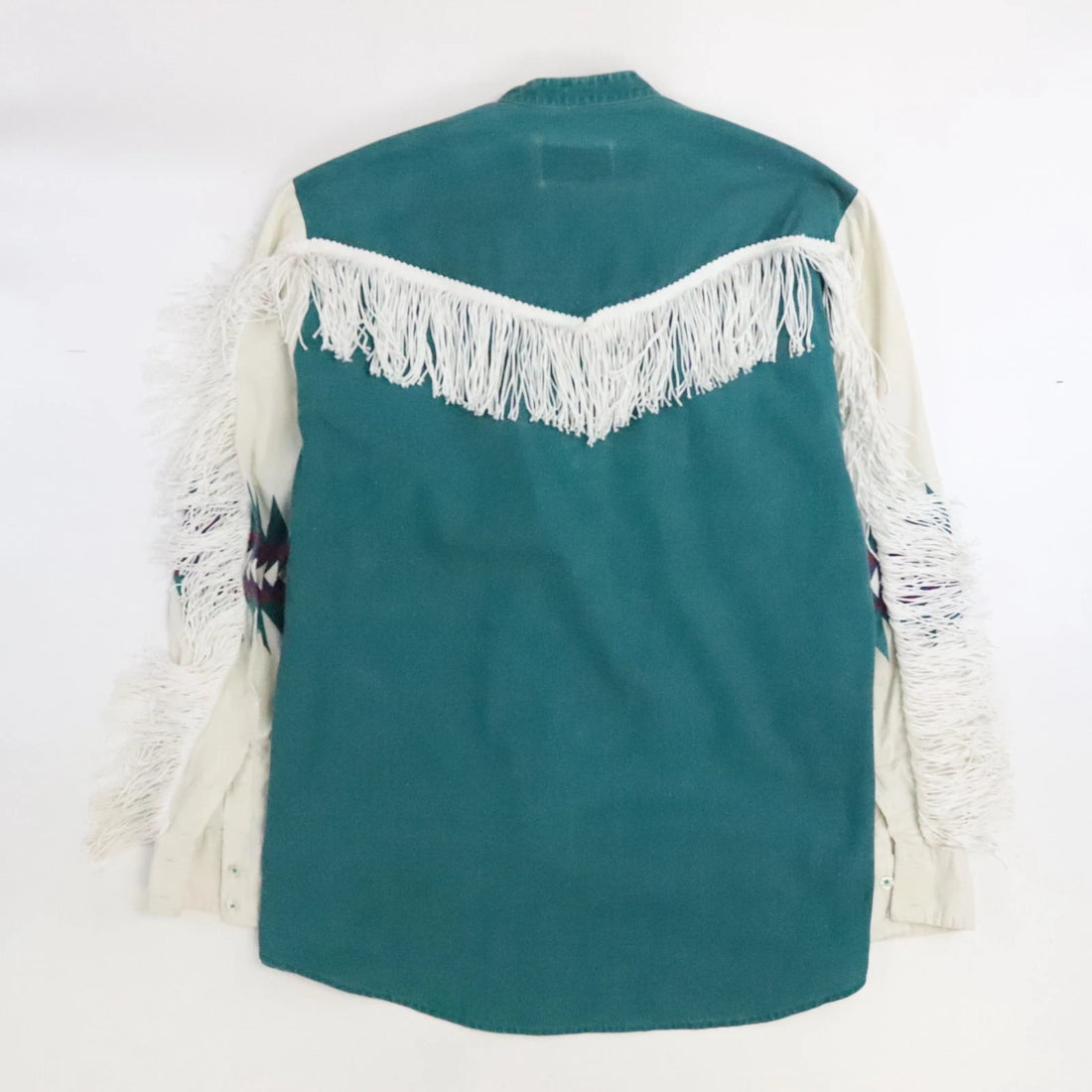 Vintage Pure Country Fringe Western Button Up Shirt Size Large