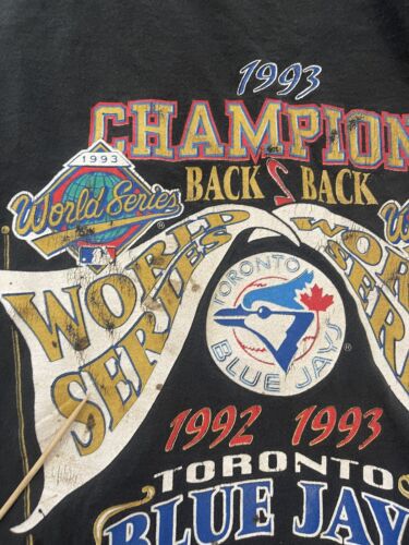 Vintage Toronto Blue Jays World Series Champs T-Shirt Size Large 1993 90s MLB