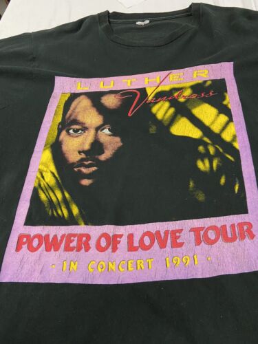 Vintage Luther Vandross Power Of Love Tour T-Shirt Medium Soul Music 1991 90s