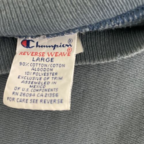 Vintage Champion Reverse Weave Crewneck Sweatshirt Size Large Blue 90s