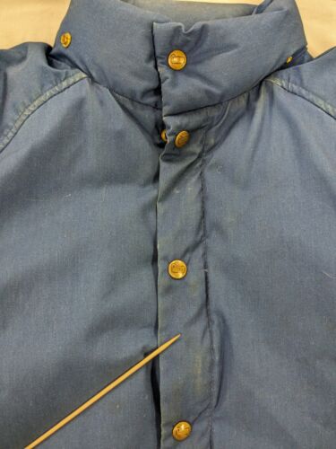 Vintage Woolrich Parka Coat Jacket Size Large Blue Down Insulated