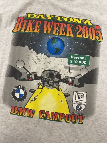 Vintage BMW Camp Out Daytona Bike Week T-Shirt Size 2XL 2005