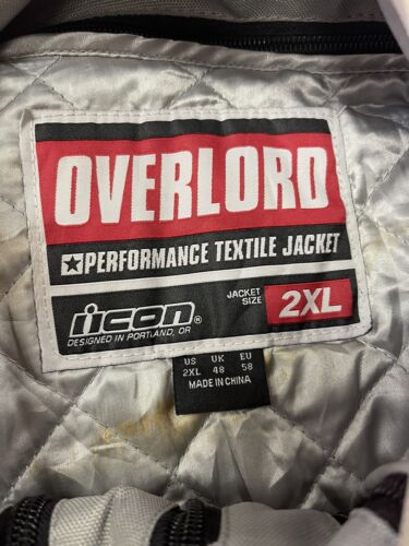 Vintage Icon Overlord Cafe Racer Ballistic Motorcycle Jacket Size 2XL Red