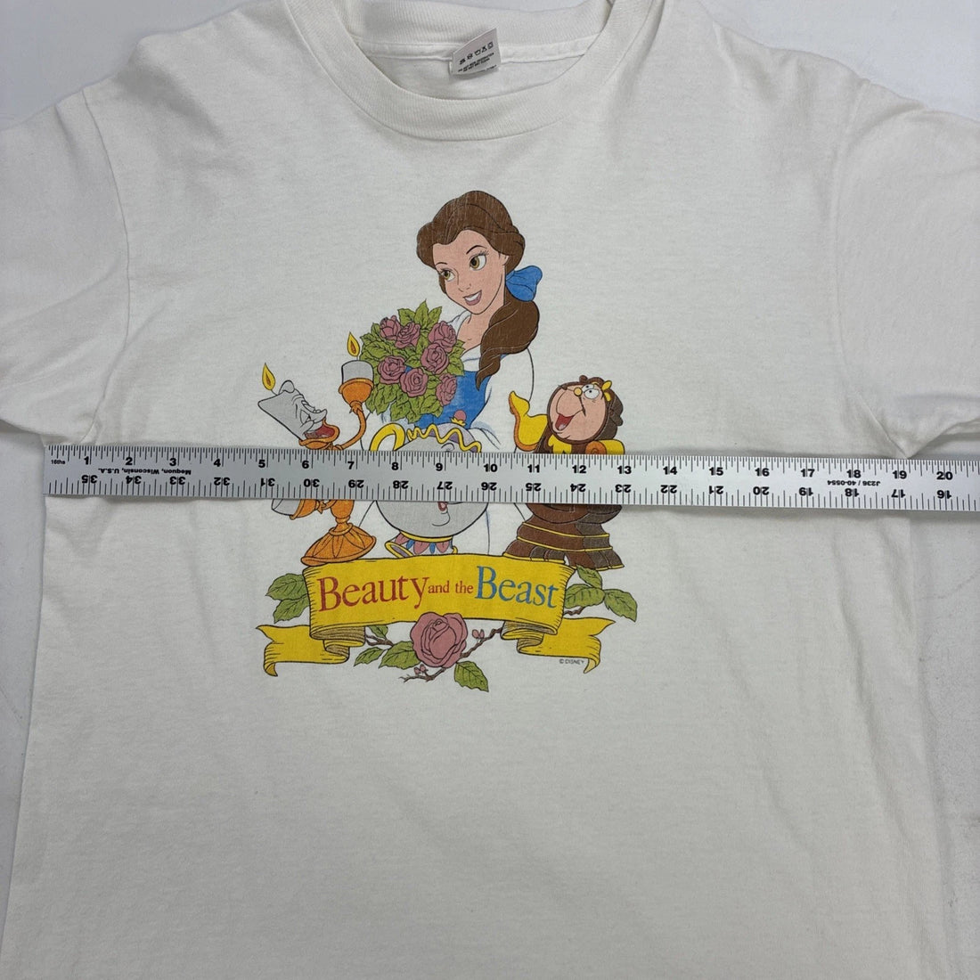 Vintage Beauty And The Beast Disney T-Shirt Size Medium 90s