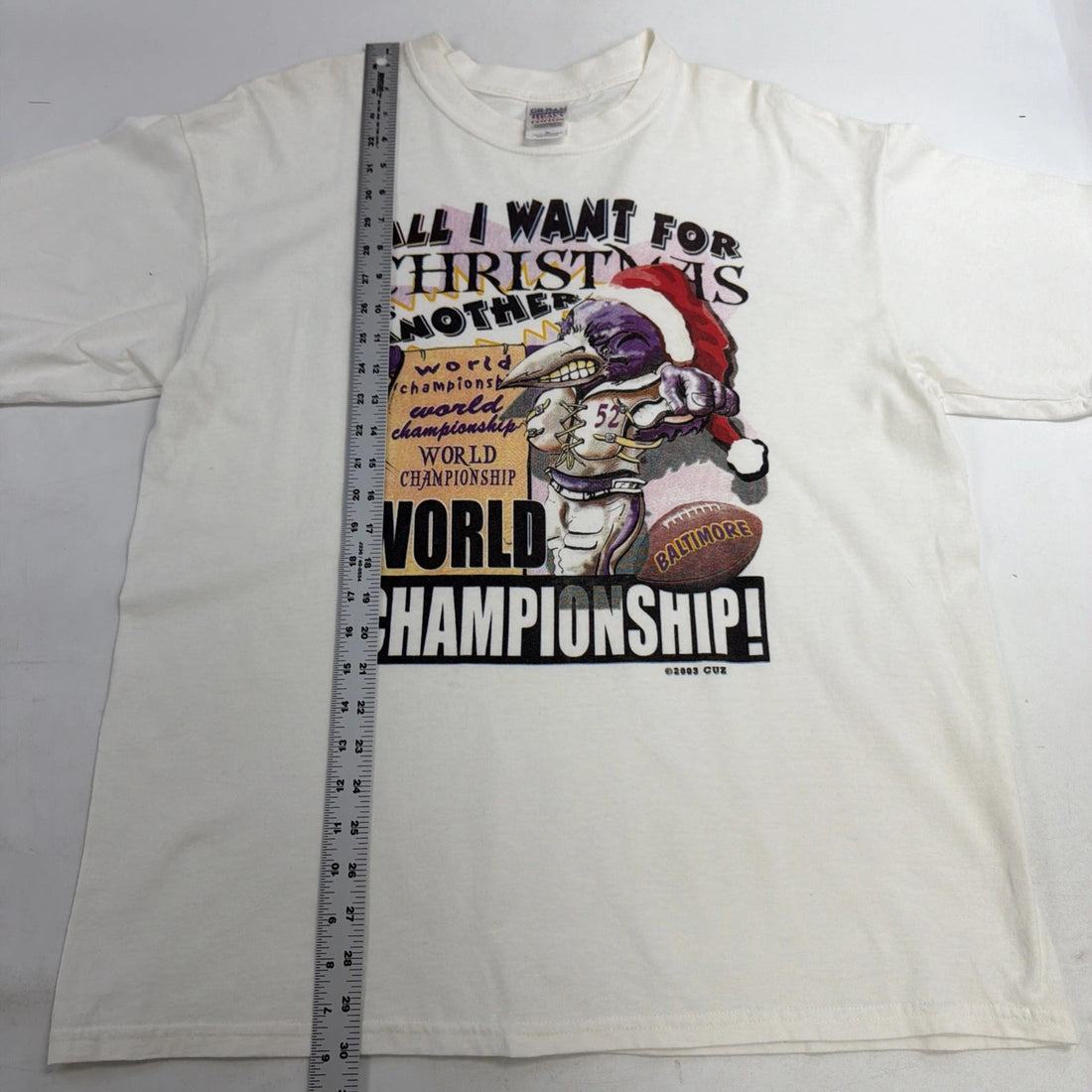 Vintage Baltimore Ravens All I Want For Christmas T-Shirt XL NFL