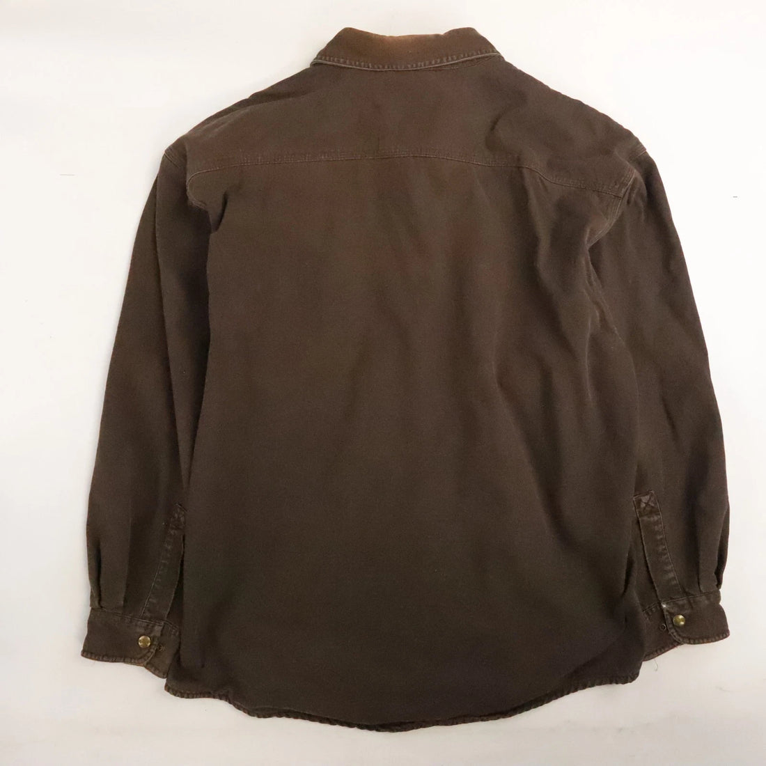 Carhartt Button Up Work Shirt Size XL Brown Plaid Lined