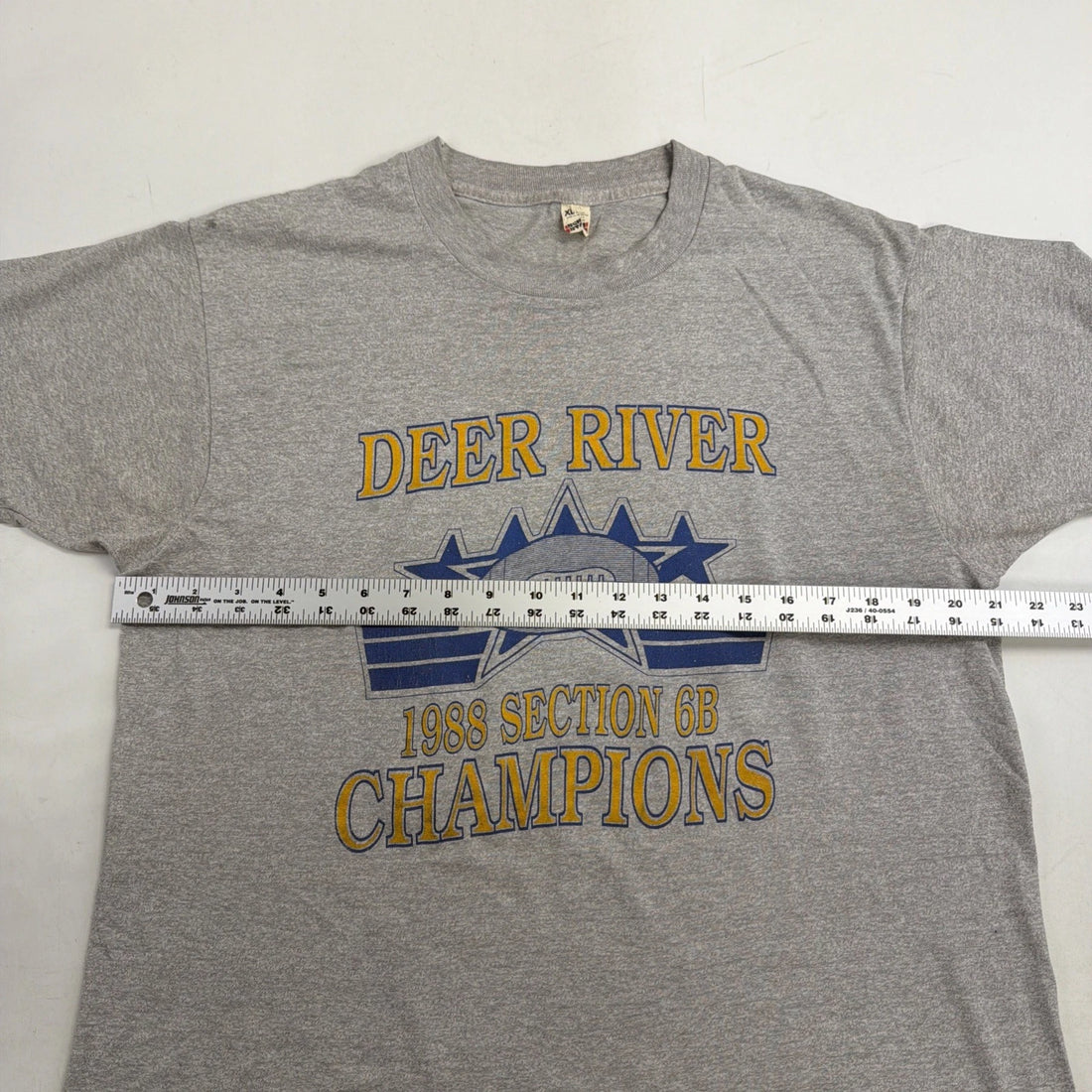 Vintage Deer River Football Champions T-Shirt Size XL 1988 80s
