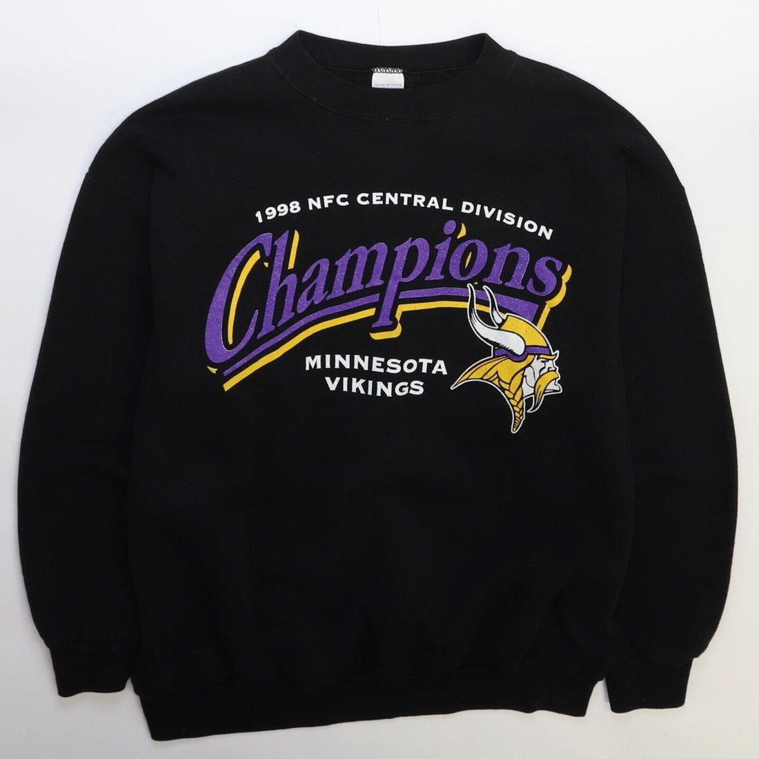 Vintage Minnesota Vikings Division Champs Sweatshirt Crewneck Large 1998 90s NFL