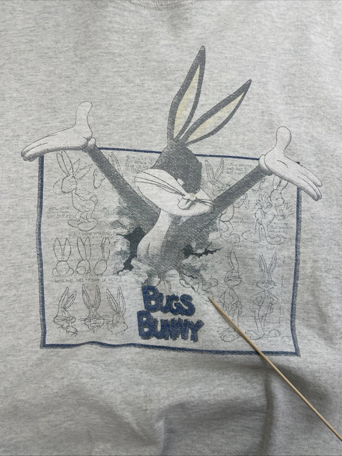 Vintage Bugs Bunny Sketch Looney Tunes Crewneck Sweatshirt Size XL