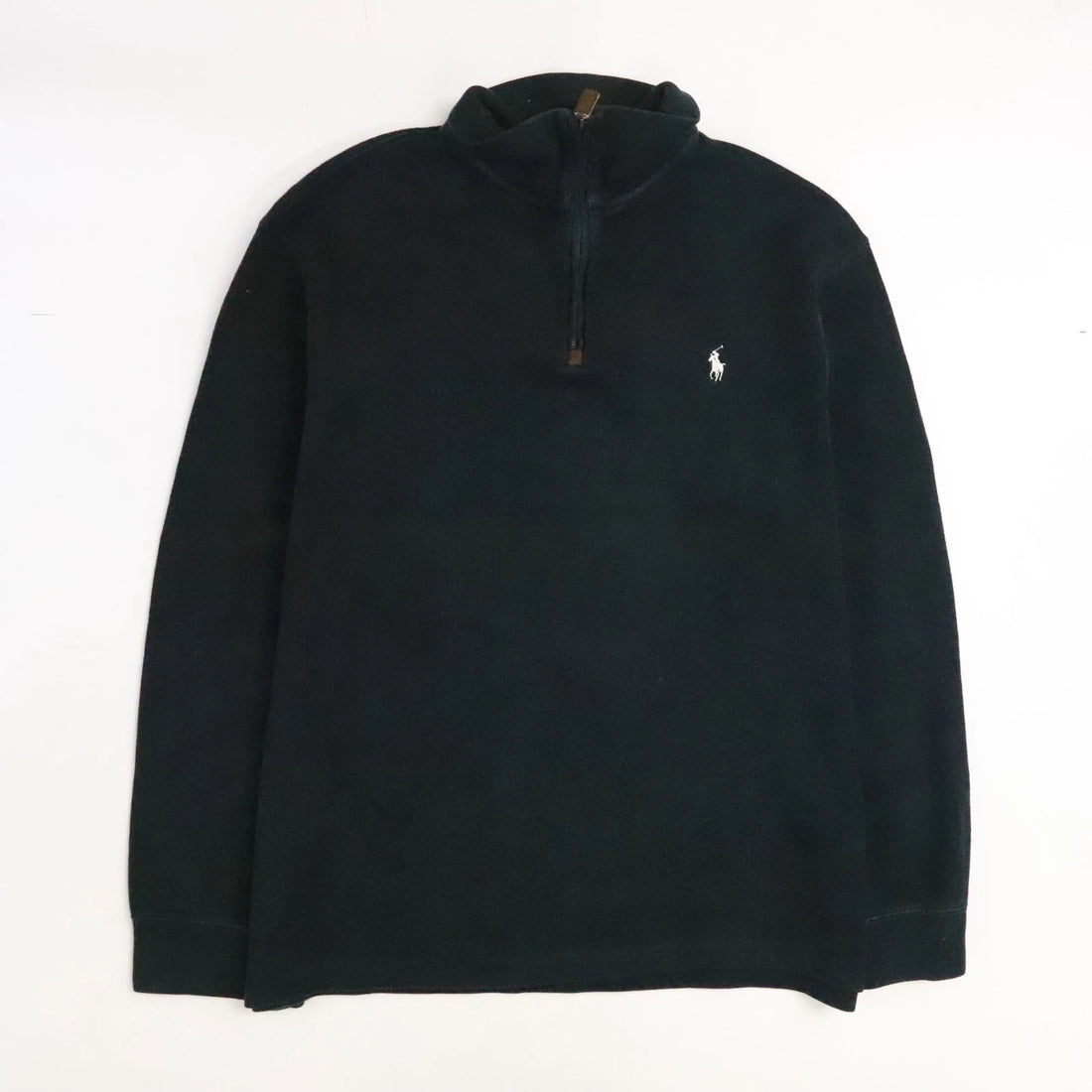 Vintage Polo Ralph Lauren 1/4 Zip Pullover Sweater Size Large Black