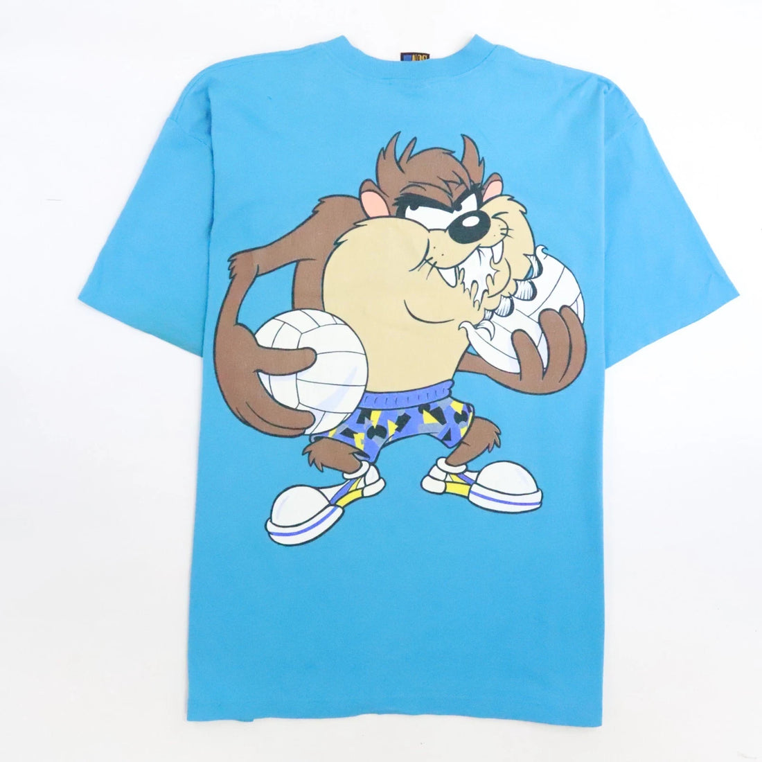Vintage Looney Tunes Taz Sand Blaster Acme Volleyball T-Shirt Size XL 90s