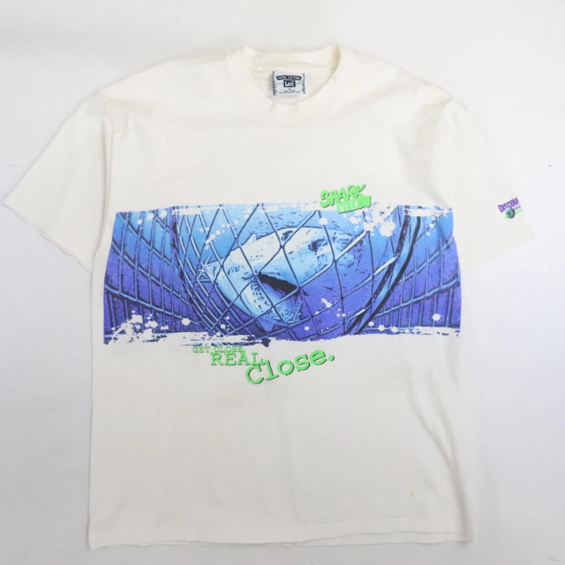 Vintage Shark Week Discovery Channel T-Shirt Size XL Wrap Around