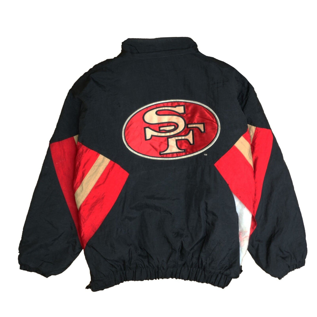 Vintage San Francisco 49ers Starter Puffer Jacket Size XL Black Insulated NFL