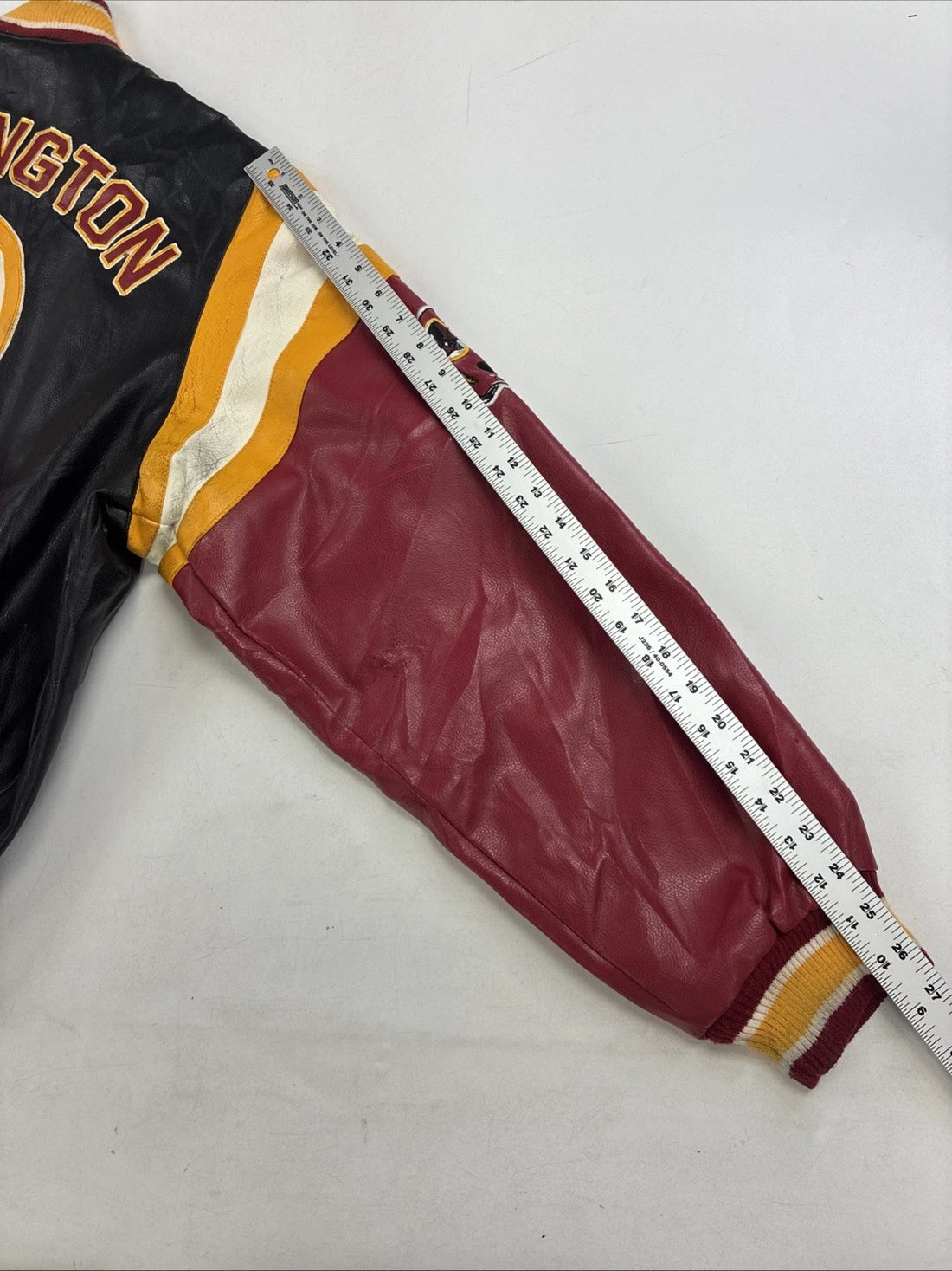 Washington Redskins Faux Leather Varsity Jacket XL NFL