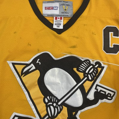 Vintage Pittsburgh Penguins Mario Lemieux Authentic CCM Jersey Size 56 NHL