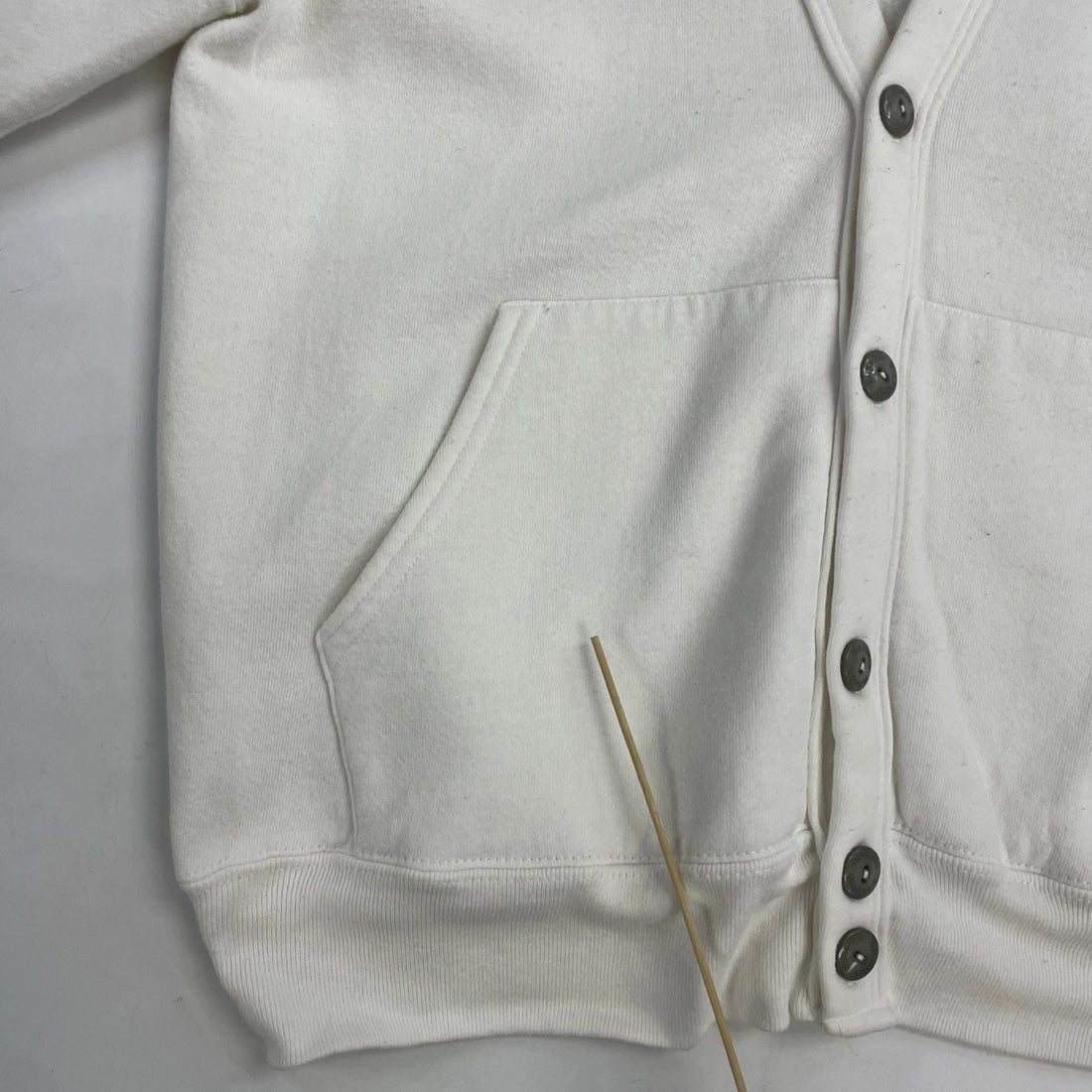 Vintage Russell Athletic Cardigan Sweatshirt Size Large White 90s