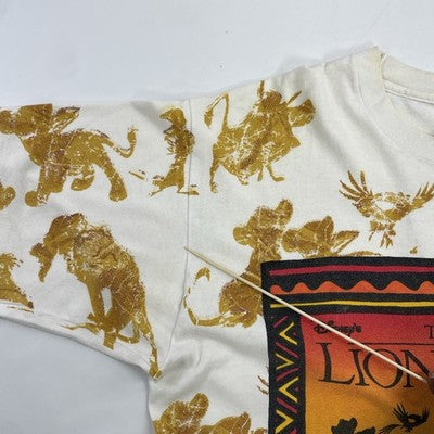 Vintage The Lion King Disney T-Shirt Size XL All Over Print 90s