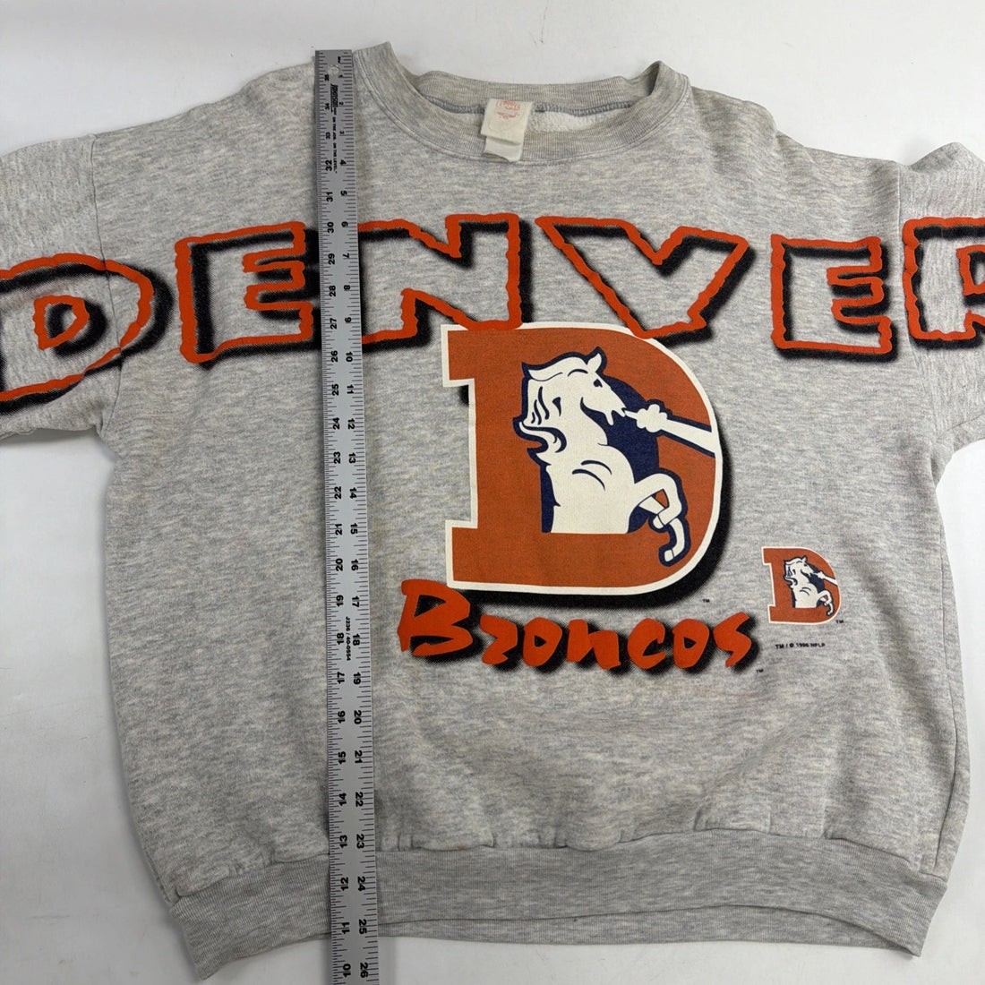 Vintage Denver Broncos Spell Out Sweatshirt Crewneck Size XL Cliff Engle 90s NFL