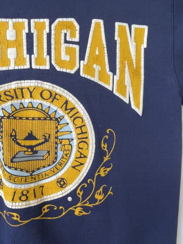 Vintage Michigan Wolverines Crest Russell Athletic Sweatshirt Small 90s NCAA