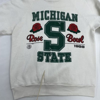 Vintage Michigan State Spartans Rose Bowl Football Sweatshirt Medium 80s NCAA