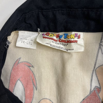 Vintage Yosemite Sam Looney Tunes Western Button Up Shirt 2XL All Over Print