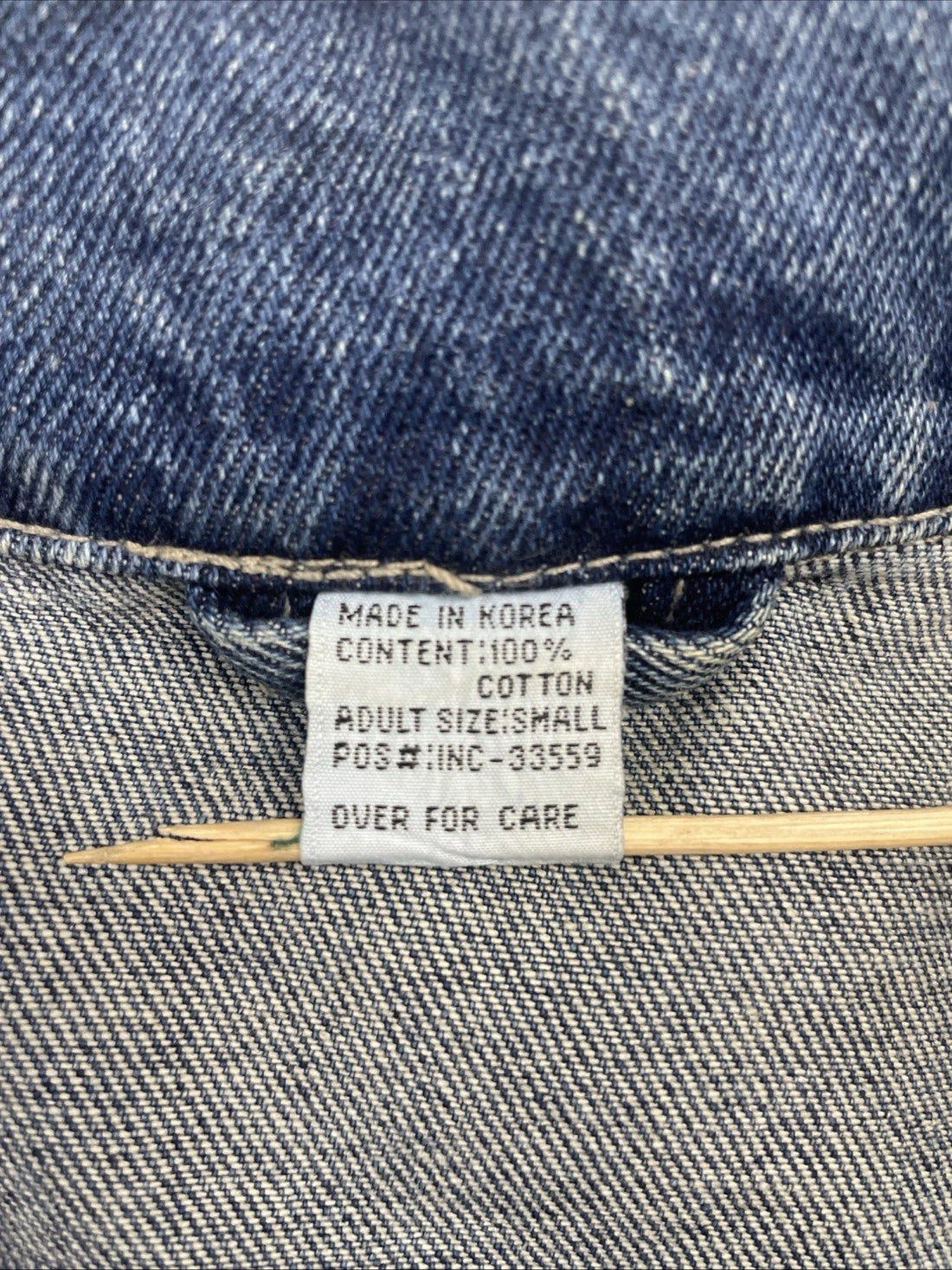 Vintage Denim Trucker Jacket Size Small Blue