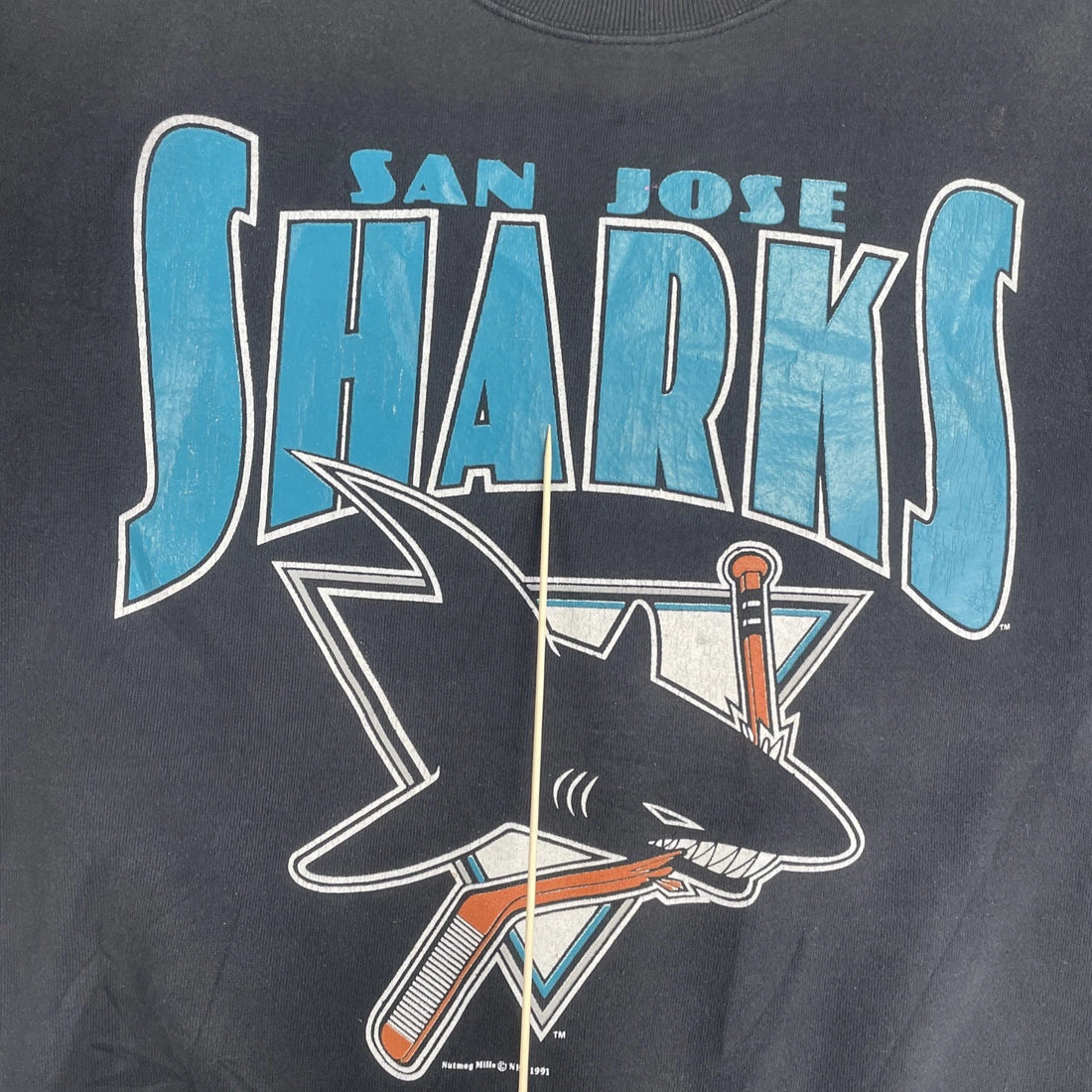 Vintage San Jose Sharks Nutmeg Sweatshirt Crewneck Size Large 90s NHL