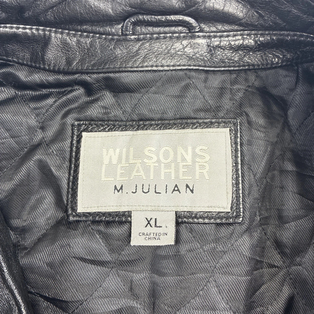 Wilsons M Julian Leather Coat Jacket Size XL Black