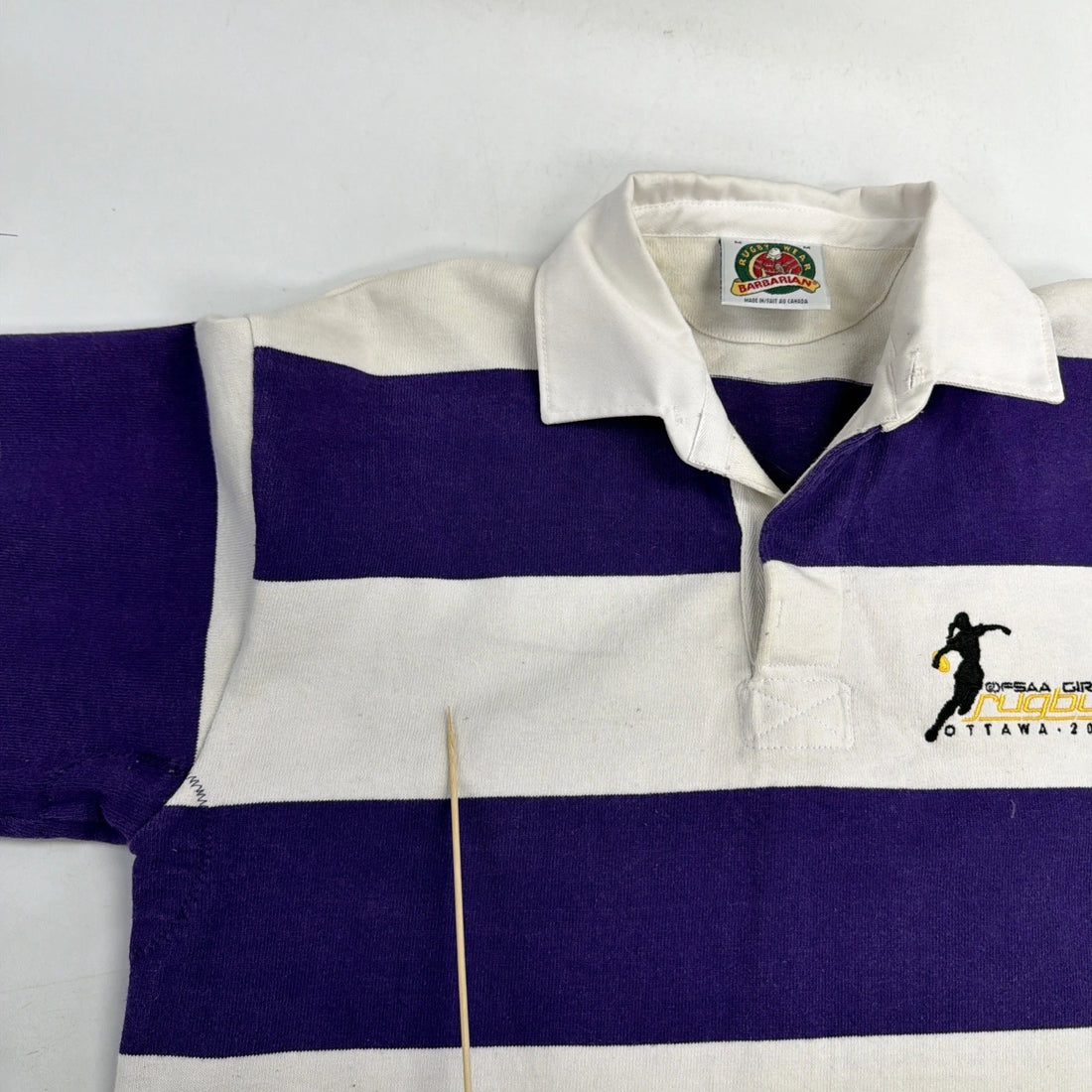 OFSAA Girls Rugby Shirt Size Medium Striped