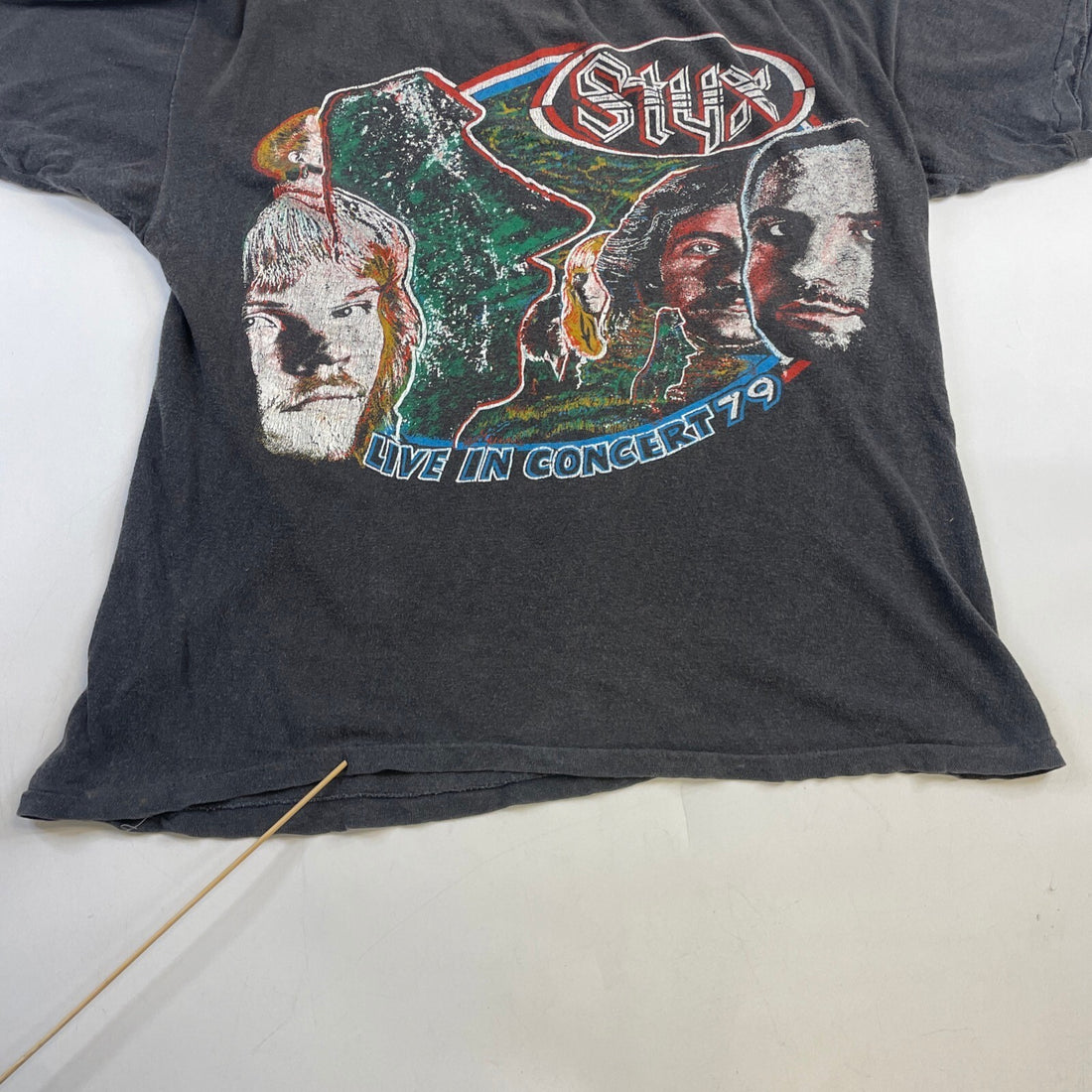 Vintage Styx US Tour T-Shirt Size Small Double Sided 1979 70s