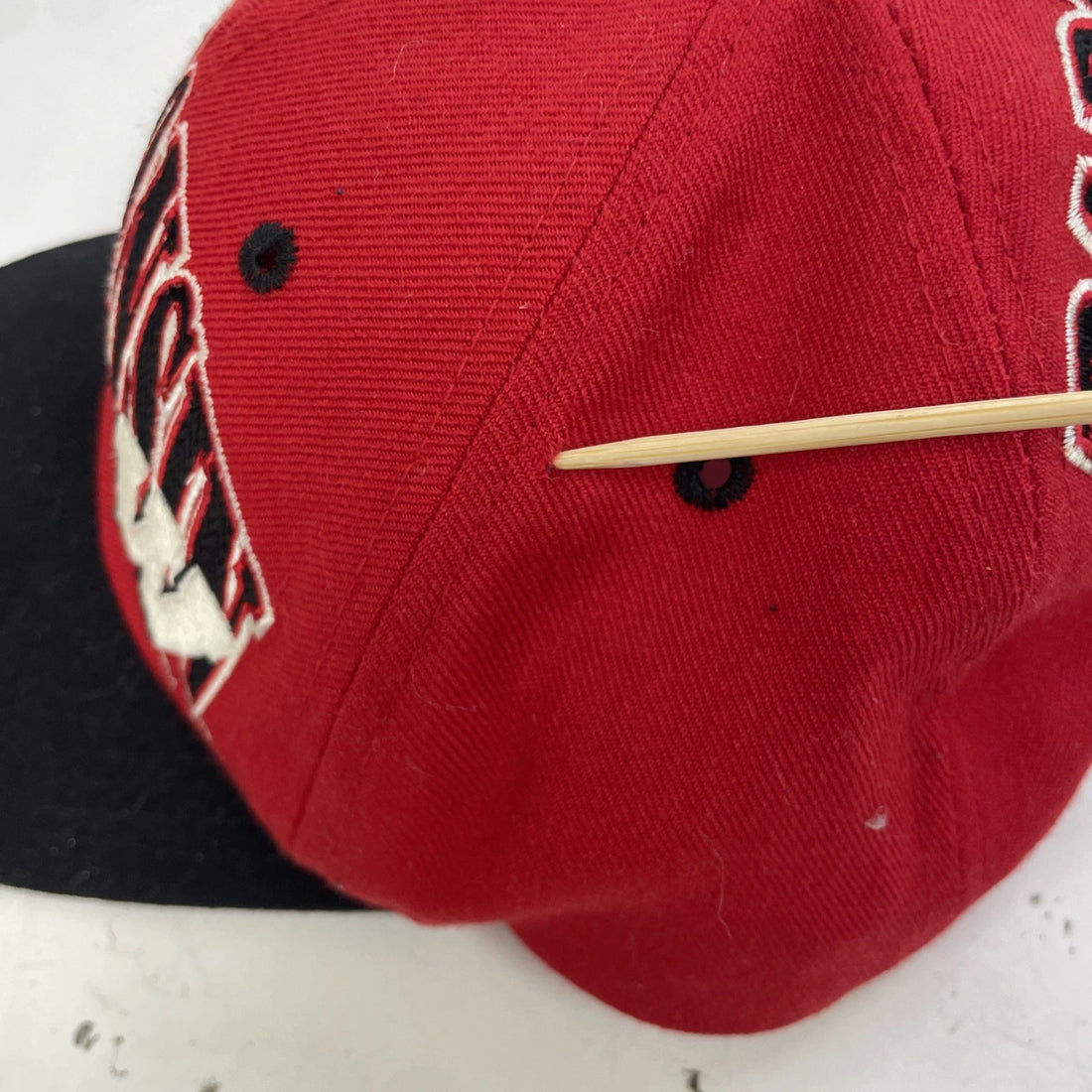 Vintage Wisconsin Badgers Blockhead Wool Starter Snapback Hat Cap OSFA 90s NCAA