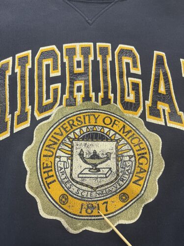 Vintage Michigan Wolverines Champion Sweatshirt Crewneck Size Medium 80s NCAA
