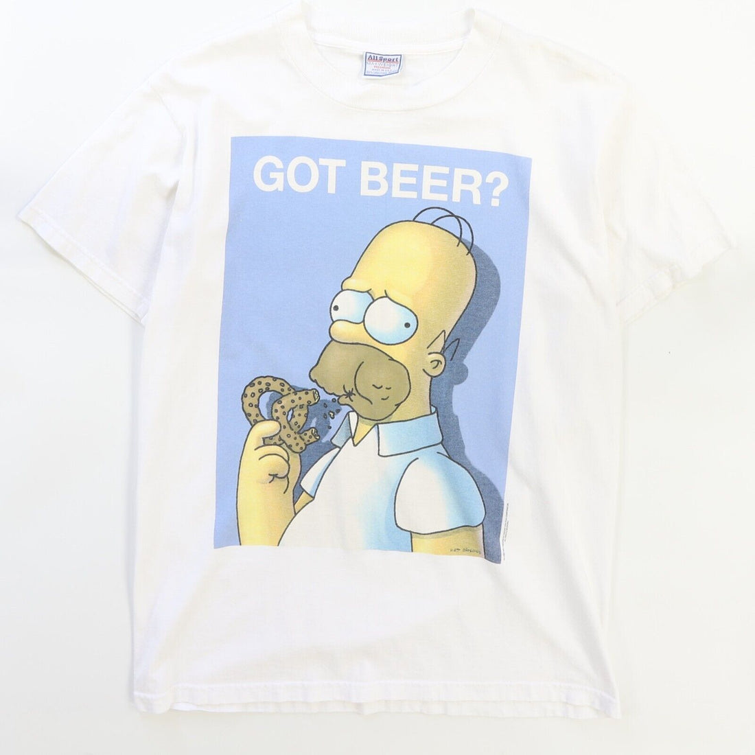 Vintage The Simpsons Homer Got Beer T-Shirt Size Medium Cartoon 1995 90s