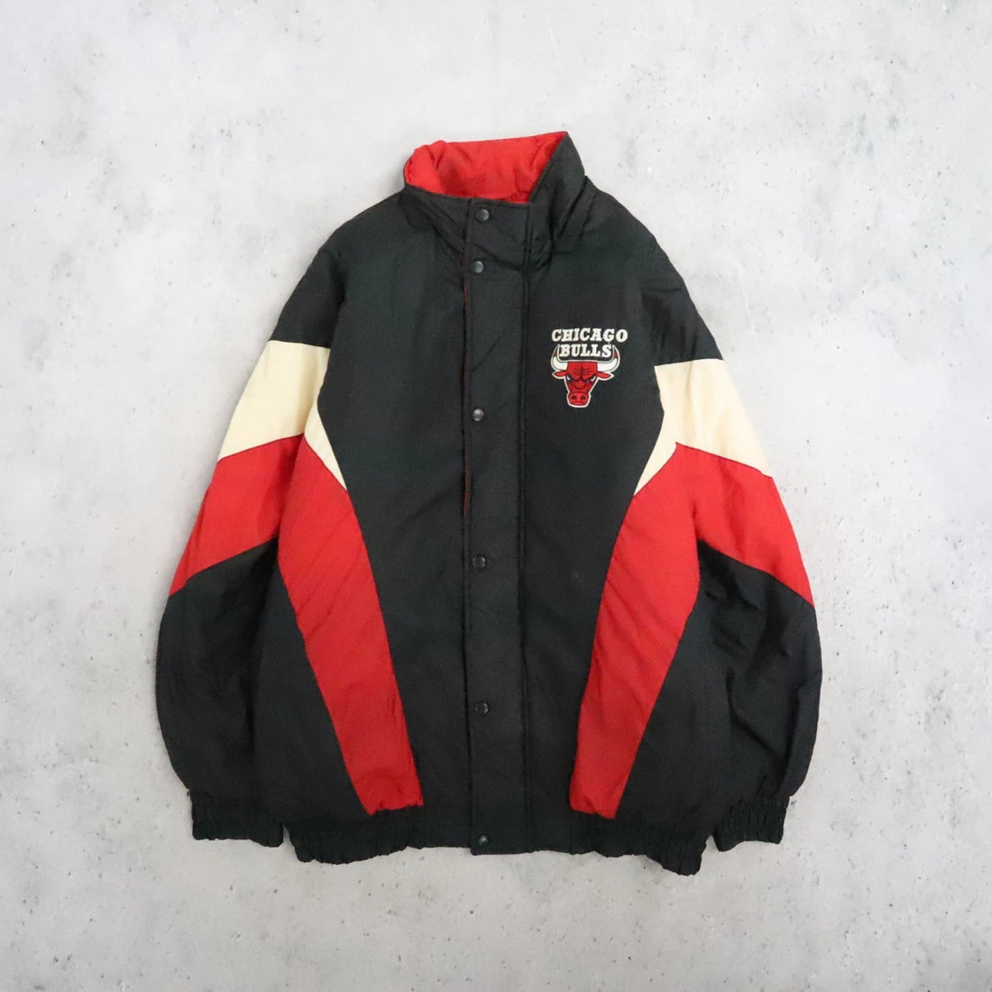 Vintage Chicago Bulls Chalk Line Puffer Jacket Large NBA