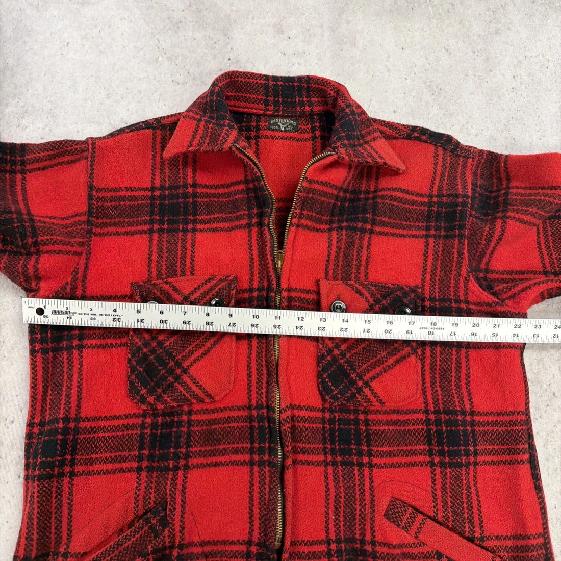 Vintage Winter King Wool Mackinaw Hunting Coat Jacket Size Medium 50s