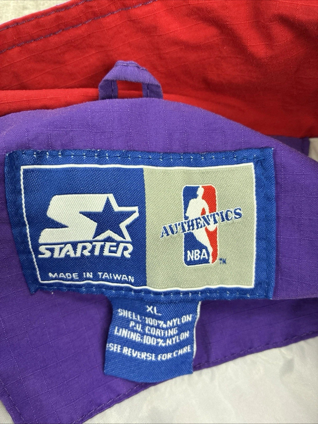 Toronto Raptors Starter Windbreaker Light Jacket Size XL 90s NBA
