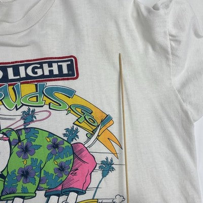 Vintage Bud Light Spuds Mackenzie T-Shirt Size XL Beer Promo