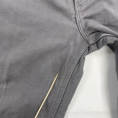 Vintage Carhartt Canvas Carpenter Work Pants Size 38 X 31 Gray Flannel Lined