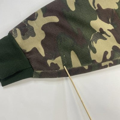 Vintage Camo Waffle Lined Full Zip Hoodie Size Medium Camouflage