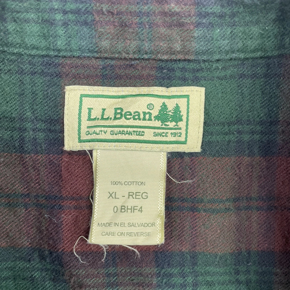 L.L. Bean Button Up Shirt Size XL Plaid