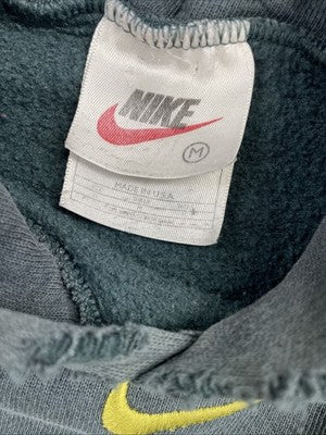 Vintage Nike Middle Swoosh Sweatshirt Hoodie Size Medium Green 90s