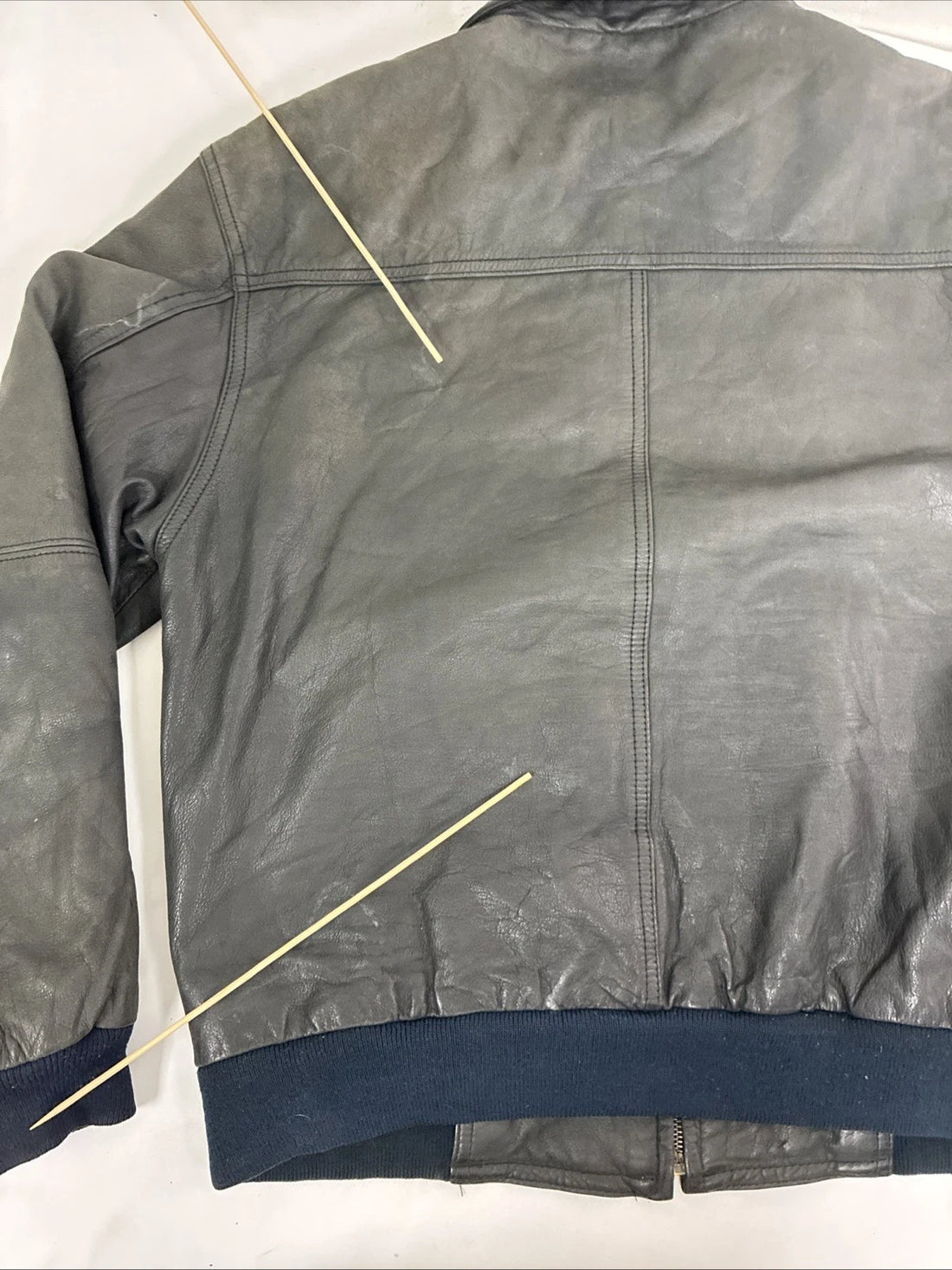 Vintage St. John's Bay Leather Bomber Jacket Size Medium