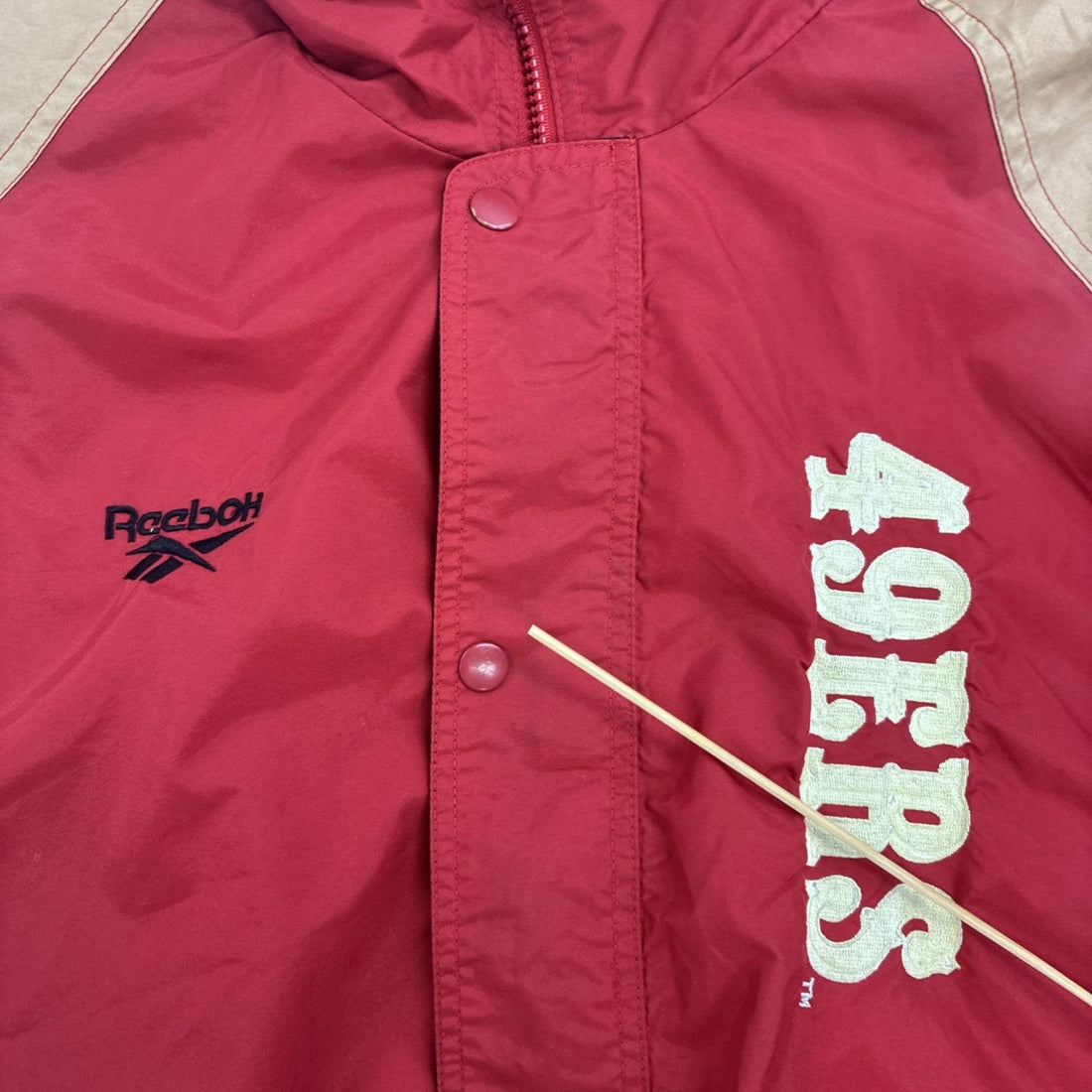 Vintage San Francisco 49ers Reebok Windbreaker Light Jacket Size Large NFL