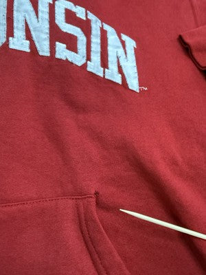 Vintage Wisconsin Badgers Russell Athletic Sweatshirt Hoodie Size Medium NCAA