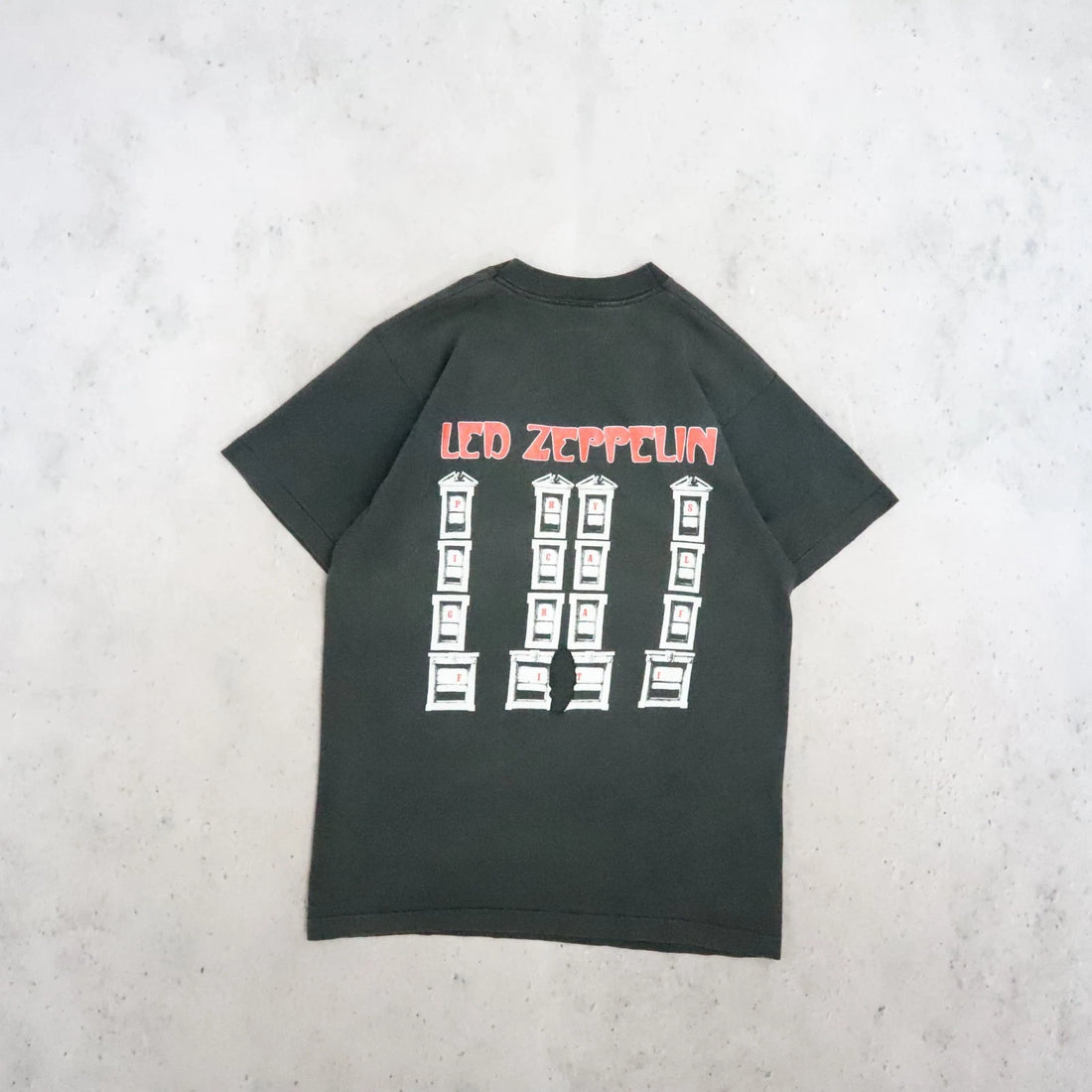 Vintage Led Zeppelin Physical Graffiti T-Shirt Small 1988 80s Distressed