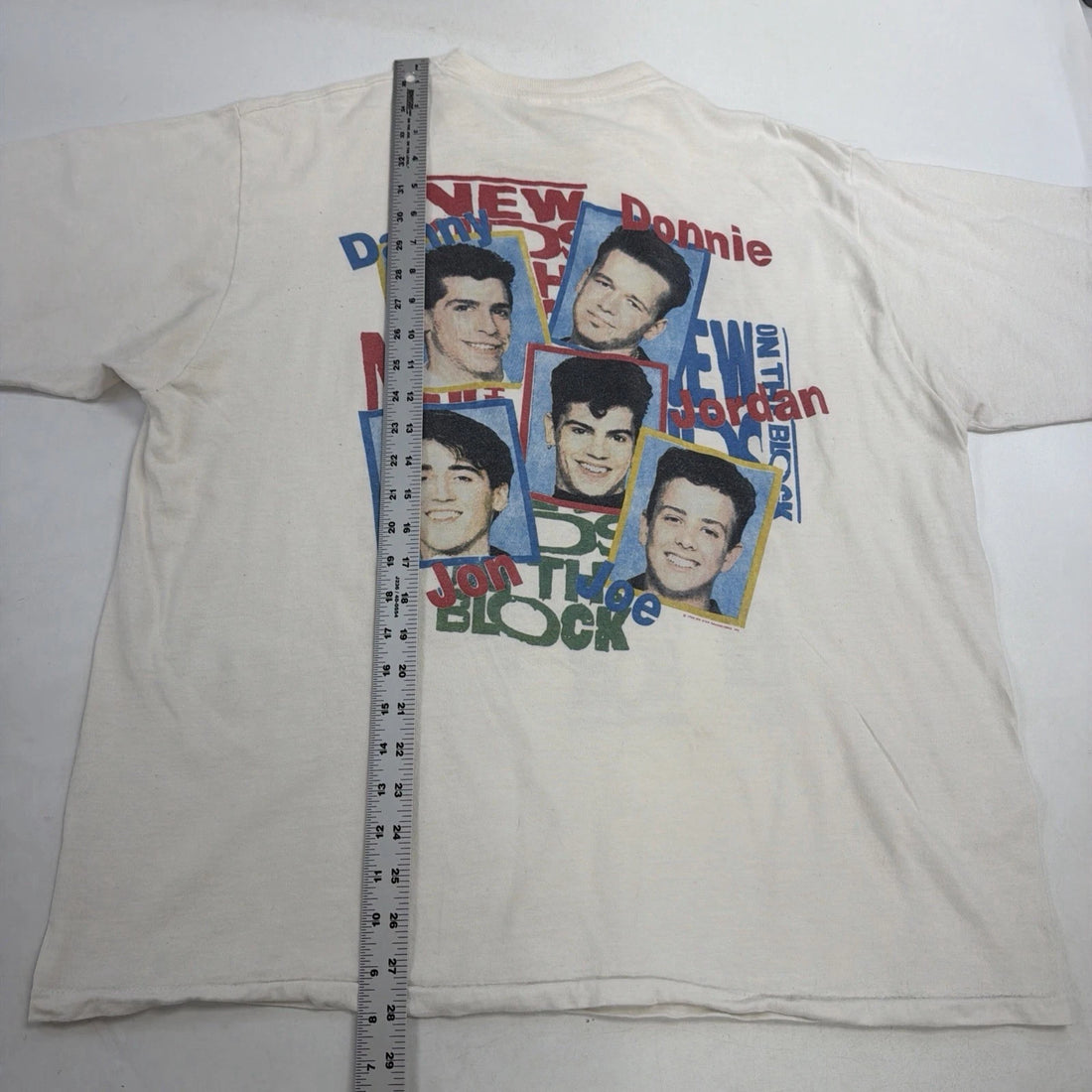 Vintage New Kids On The Block Backstage Pass T-Shirt Size XL Music 80s