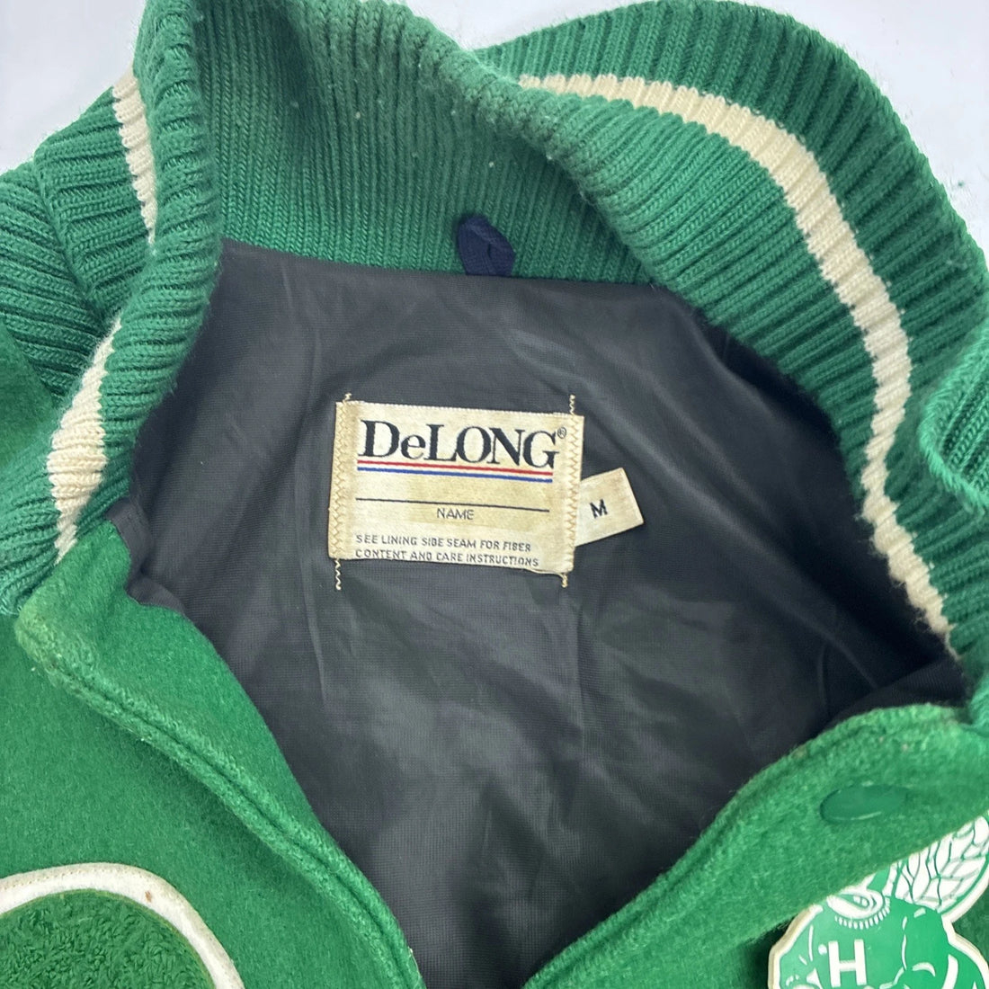 Vintage Huntsville Hornets Academics Leather Wool Varsity Jacket Medium 1996 90s