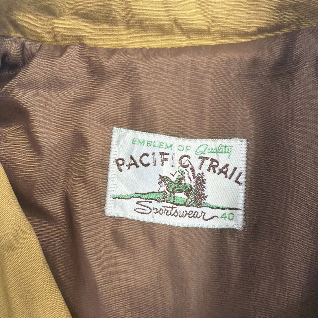 Vintage Pacific Trail Jacket Size 40 Brown 50s 60s