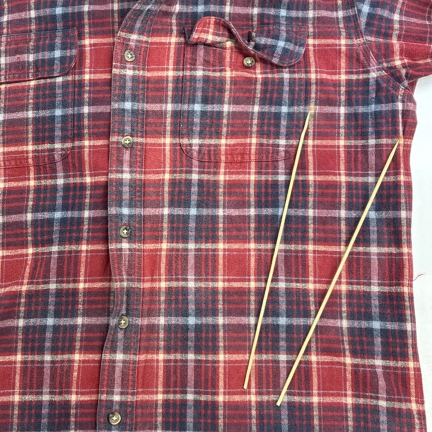 Carhartt Button Up Shirt Size Large Red Plaid