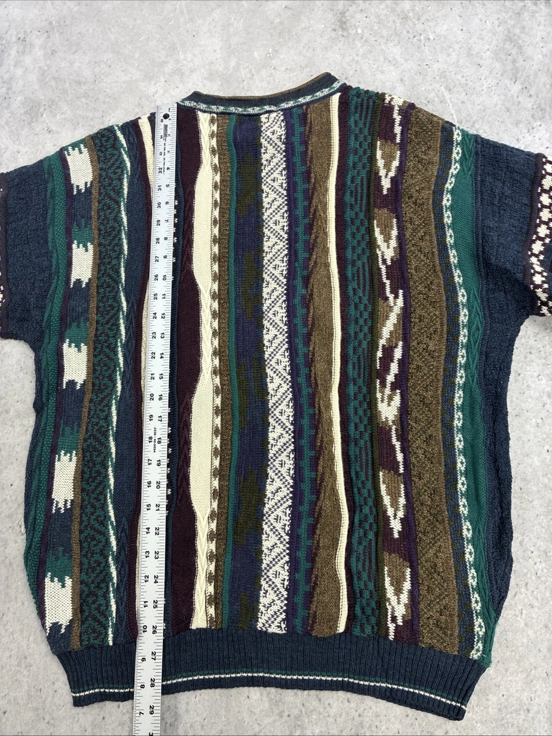 Vintage Tosani 3D Knit Crewneck Sweater Size Large 90s